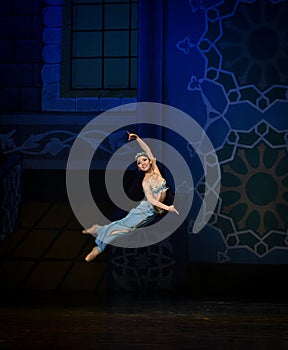 Jumping the genie of the lamp- ballet Ã¢â¬ÅOne Thousand and One NightsÃ¢â¬Â